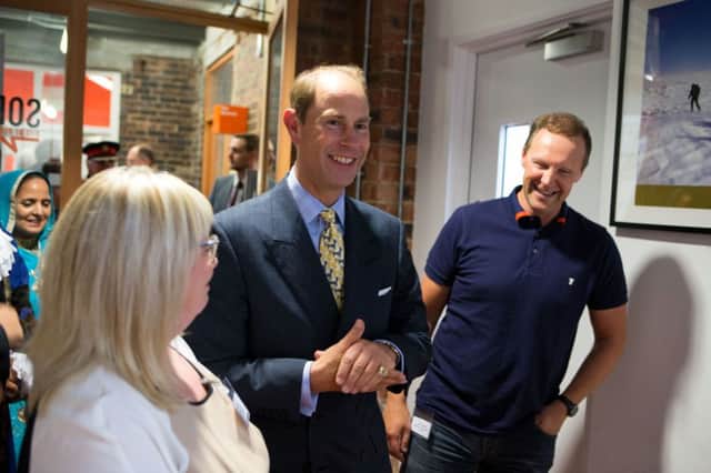 Prince Edward visit to the Orangebox youth centre, Halifax. Picture by Bruce Fitzgerald Photography