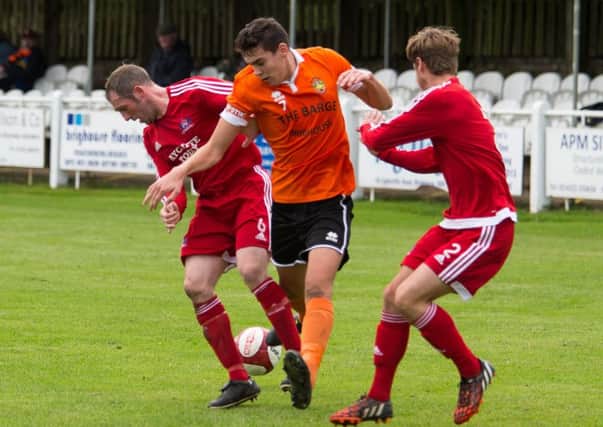 Actions from Brighouse Town v  Newton Aycliffe, at St Giles Road. Pictured is Kurt Harris