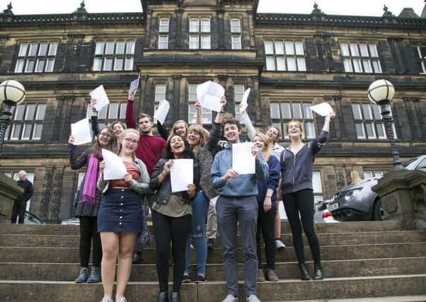 Pupils celebrated this year's A-level results at Crossley Heath, which has been rated the best in Calderdale.