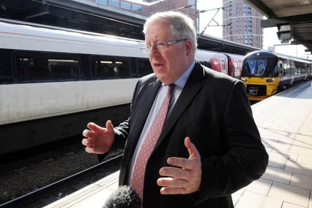 Transport Secretary Patrick McLoughlin pictured at Leeds station...SH10014318g...30th September 2015 Picture by Simon Hulme