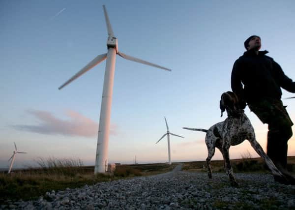 Picture: Lorne Campbell / Guzelian
The wind farm at Ovenden Moor, Ovenden, near Halifax, West Yorkshire.  The wind farm, on the famous moorland which inspired the Bronte's `Wuthering Heights' have been saved by campaigners, after plans to erect giant turbines have been scrapped.
WORDS BY GUZELIAN (01274 737222)
PICTURE TAKEN ON THURSDAY 15 NOVEMBER 2012