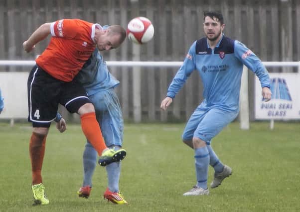 Football - Brighouse Town v Scarborough. Adam Wilson for Brighouse Town.