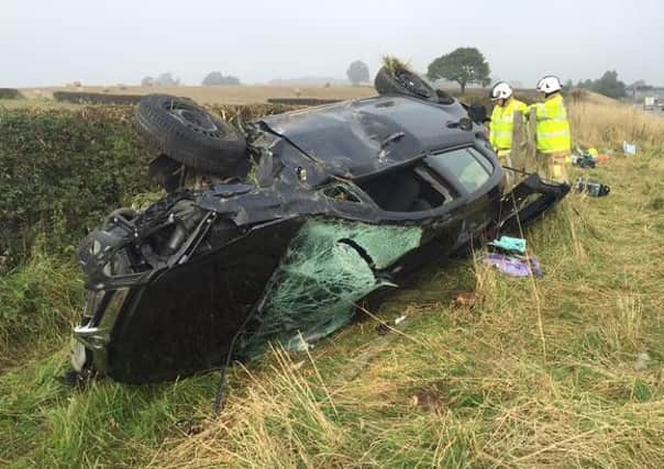 Crash on A1( M) (s) - picture supplied by North Yorks Police Officer Paul Cording