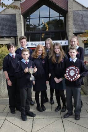 Prize winning Brighouse High School pupils.