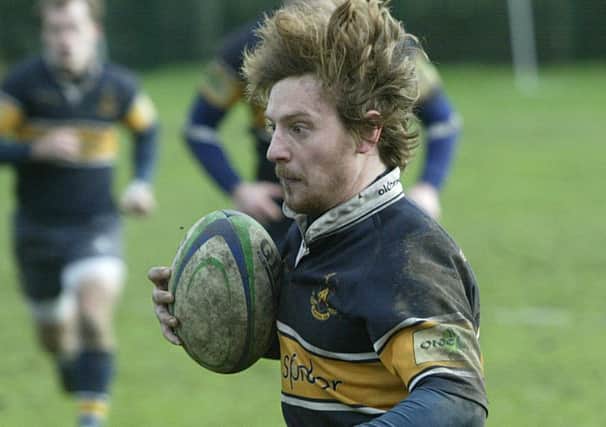 Rugby union - Old Crocs v Northern at Broomfield.
James Wainwright for Crocs.