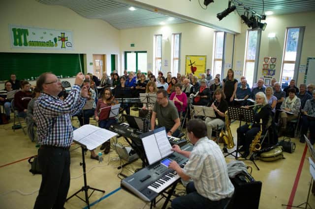 Halifax Musical Theatre Company - rehearsal  with Hx Concert Orchestra ahead of big square chapel concert on Oct 23.