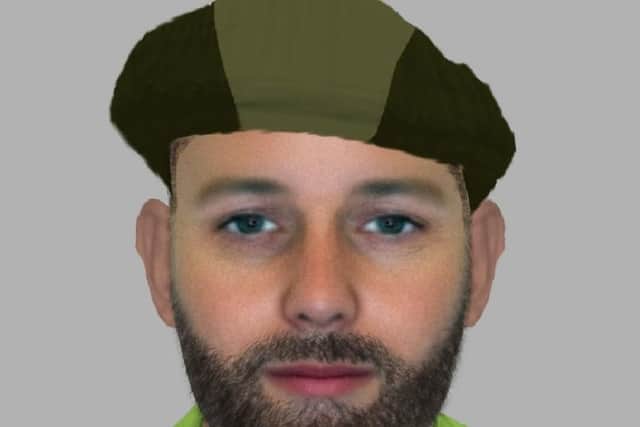 E-fit image of one of the men detectives want to speak to.
