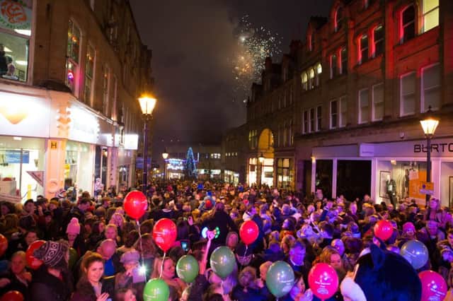 Christmas light switched on with fireworks in Halifax