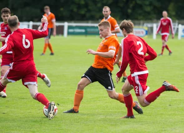 Actions from Brighouse Town v  Newton Aycliffe, at St Giles Road. Pictured is Ryan Hall