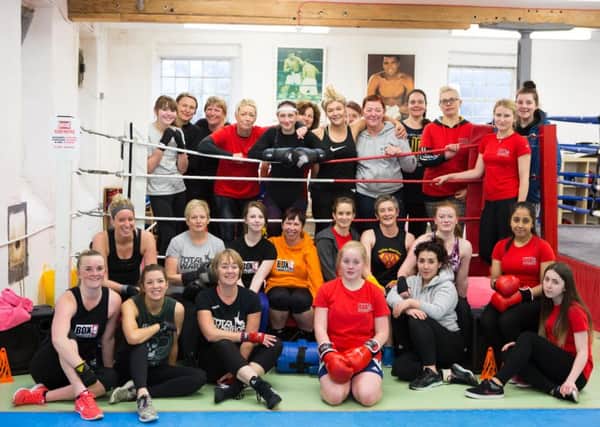 The women and girls' Box 4 Fitness taster session hit its targets at Hebden Bridge Boxing Club, Mytholmroyd. Picture: Bruce Fitzgerald