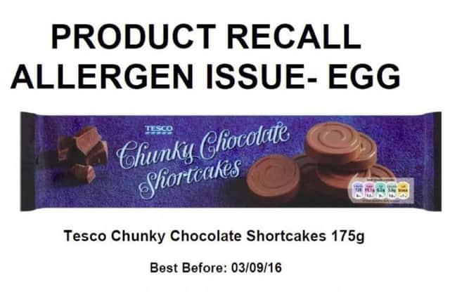 Tesco has recalled its chocolate shortcakes