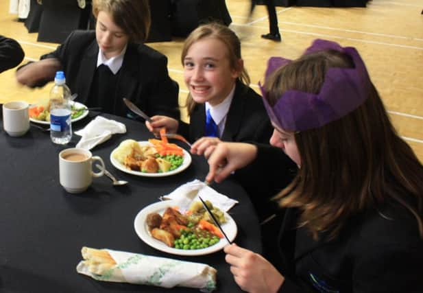 Todmorden High School Big Christmas Lunch for the community, December 2015