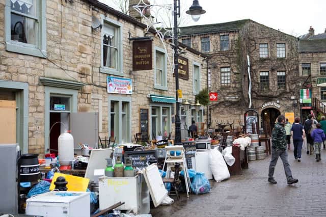 Shoulder of Mutton, Hebden Bridge, after the Boxing Day floods, 2015