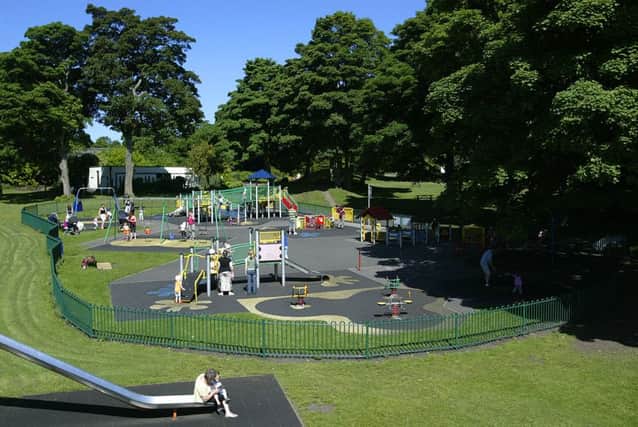 Children's play area at Manor Heath Park, Halifax
