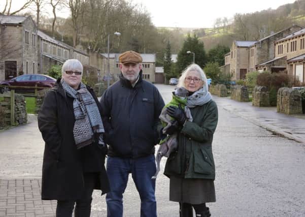 Sharon Le Corre, Stewart Egdell and Linda Halewood objecting to a planning application on land next to The Brook, Mytholmroyd.