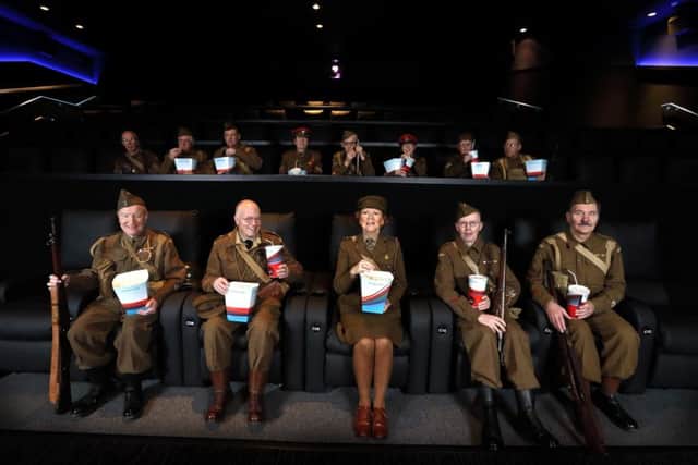 For the release of the DadÃ¢Â¬"s Army film on February 5,  the Home Guard unit Ã¢Â¬ who are extras in the DadÃ¢Â¬"s Army film at the Showcase Cinema in their full uniform.