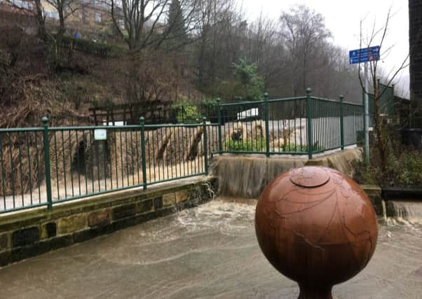 Flooding at Todmorden, December 26, 2015, picture by Michael Green