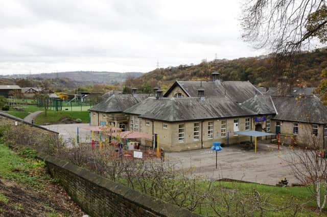 Copley Primary School and playing fields.