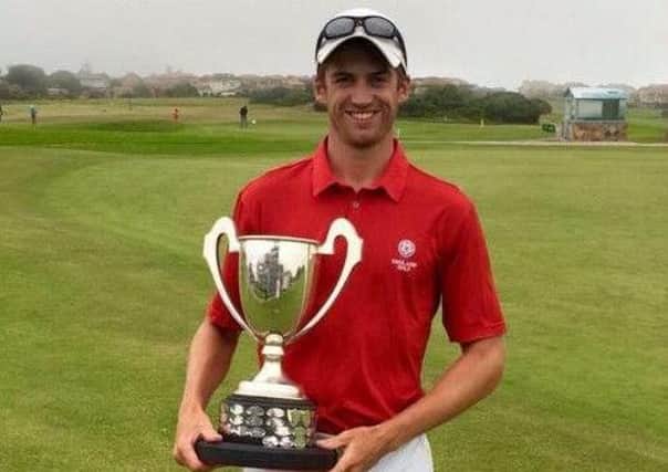 Yorkshire champion Jamie Bower with the Southern Cape Open trophy.