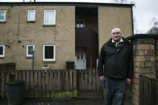 Ian Davis, who has been living in a hotel since the floods at his old home, 61 Elphaborough Close, Mytholmroyd.