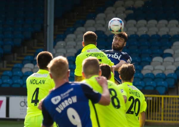 Action from FC Halifax Town v Southport earlier this season