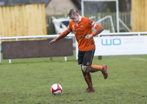 Football - Brighouse Town v Spennymoor Town. James Pollard for Brighouse.
