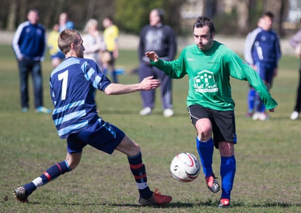 Actions from Fountain Head v Hollins Holme at Savile Park. Pictured is Paddy Riley