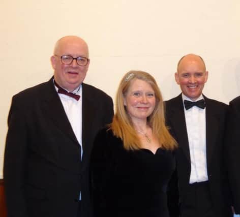 Dr Gordon Stewart, Rachel Mosley from Opera North and Dr Simon Lindley