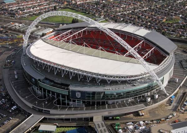 Aerial image of Wembley Stadium, London.

CFDR1N