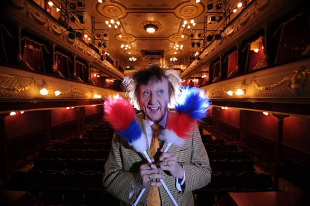 Comedian Ken Dodd on Stage at the newly refurbished Leeds City Varieties, Leeds...18th September 2011.... Picture by Simon Hulme