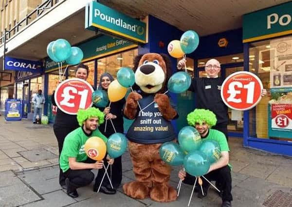 Staff at the new Poundland store in Halifax