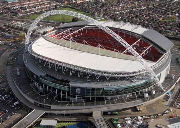 Aerial image of Wembley Stadium, London.

CFDR1N