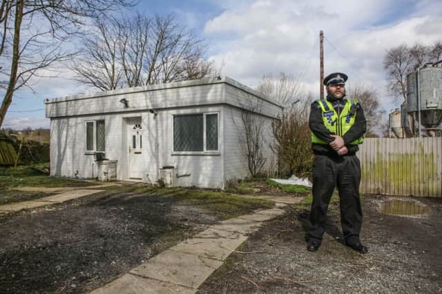 The small rented property on Peakstones Farm in Bradford where the body of a woman was found