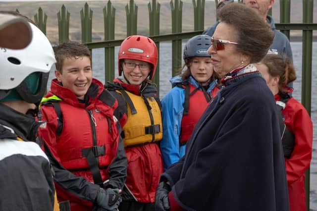 HRH Princess Royal visit the West Yorkshire Schouts at Green Whithens, Rishworth.