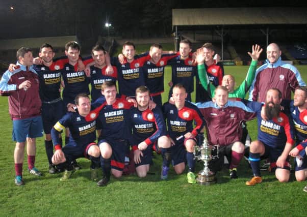 Illingworth St Mary's celebrated their 5-3 extra time success over Greetland in the Halifax AFL Challenge Cup final