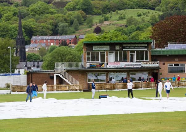 Rain delayed play at Walsden Cricket Club