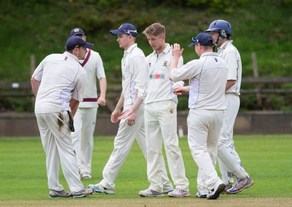 Actions from the Parish Cup cricket, Copley v SBCI. Pictured is Matty Rowels celebrating wicket