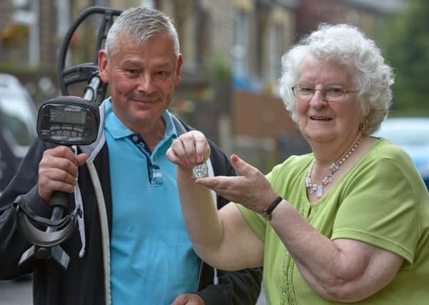 Mick Wells returned Pte Joseph Hinchcliffes campaign medal to Mary Turner with help from his metal detector.