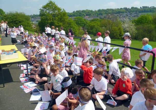 Children at the Greetland Academy celebrated the Queen's 90th birthday.