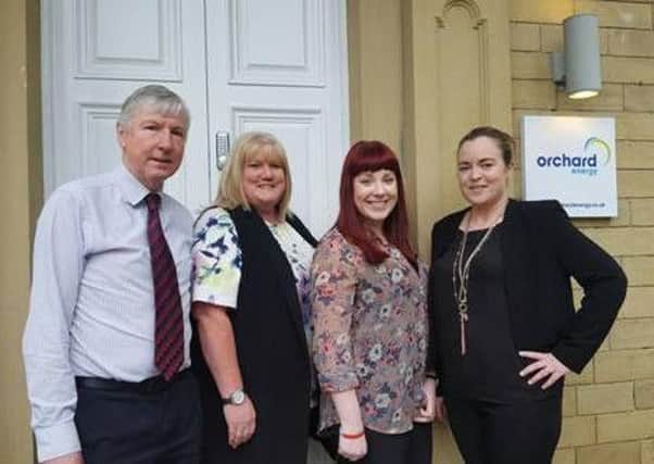 Left to right  Orchard staff - Nigel Sutcliffe (Team Leader), Helen Ekuase (Manager), Laura Robinson (Team Leader) and Colette Costello (Operations Director)