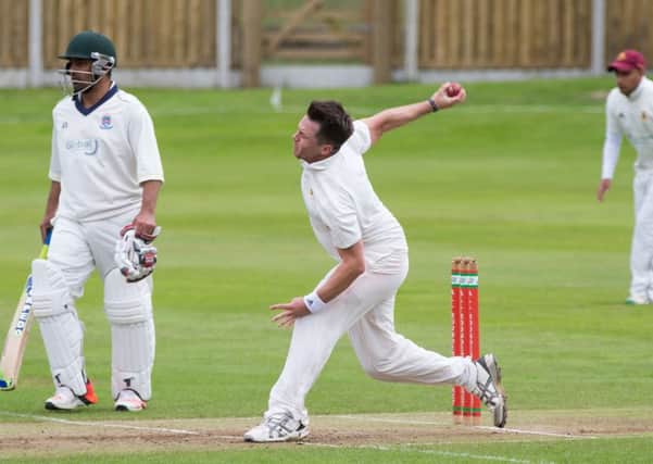 Actions from Lightcliffe v Batley cricket, Priestley Cup. Pictured is Sam Gardner