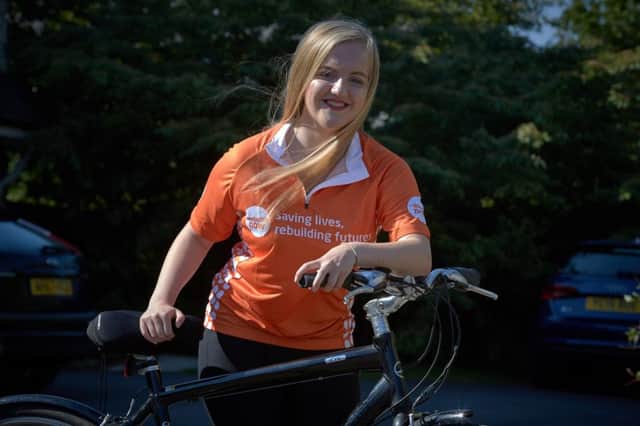 Beth Leedham will cycle 70 miles to raise money for Meningitis Now