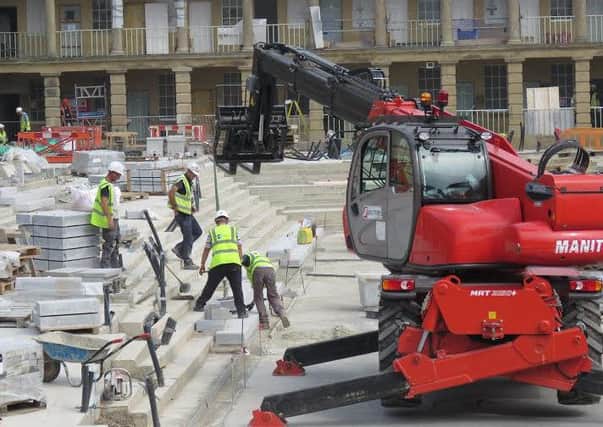 The stunning Piece Hall square takes shape