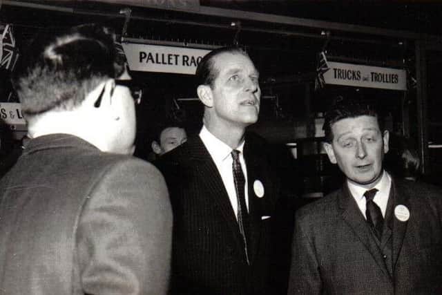 Businessman and founding member of Overgate Hospice Roy Taylor, right, pictured with Prince Philip, has died 87.