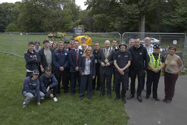 The Mayor of Calderdale Coun Howard Blagbrough at the site of a new skate park in Wellholme Park, Brighouse.