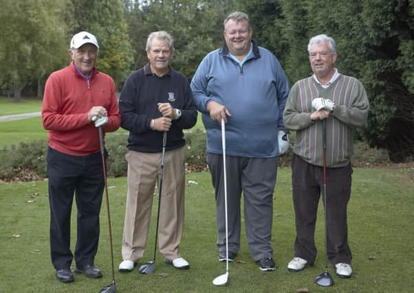 Alliance Golf at Bradley Park, Huddersfield. Mike Phillips, Dave Knaton, Nick Hirst and Keith Waddington.
