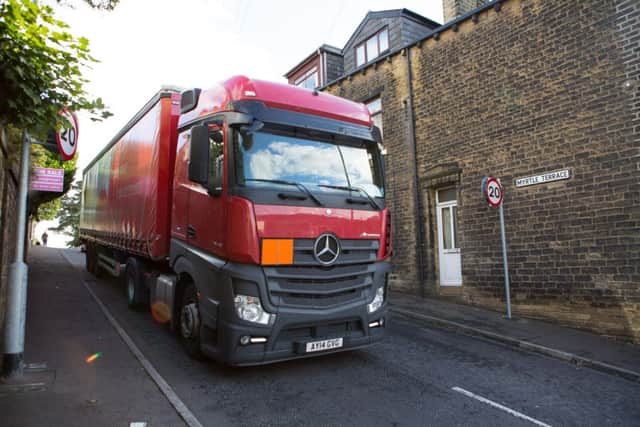 Residents of Myrtle Terrace, Sowerby Bridge, have been gathering a petition to stop HGV's using their narrow street.