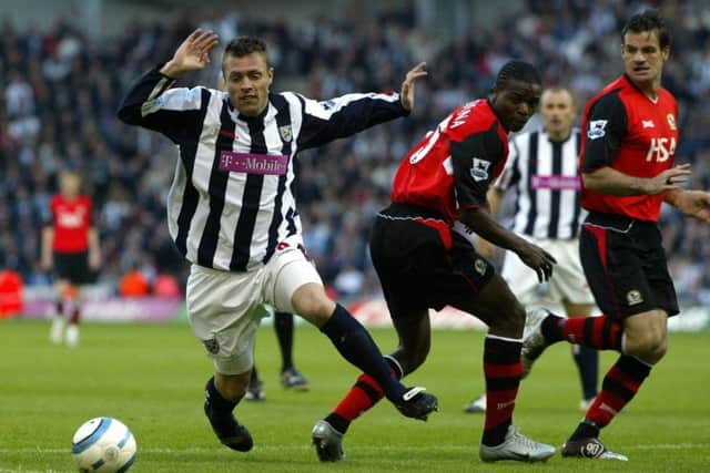 Horsfield in action for West Brom in the Premier League