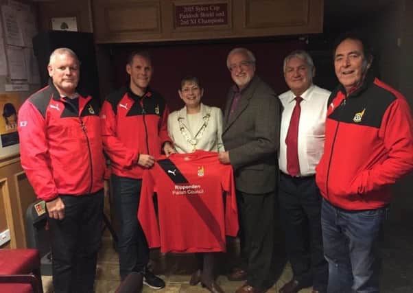 Left to right: Ian Forbes, Dave Ransley, Cllr Jayne Smith, Melvyn Smith, Mike McDonnell, Steve McDonald