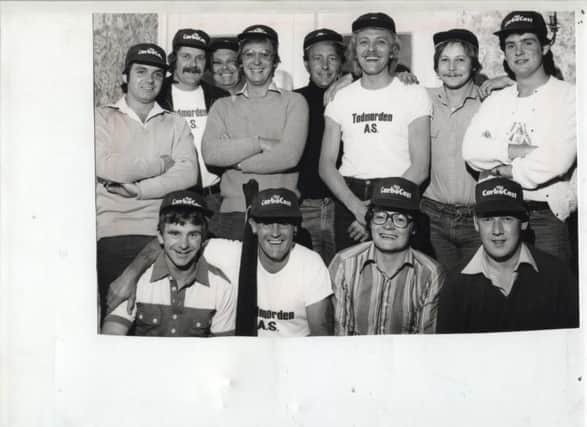 This is Todmorden Angling Clubs national championship team in the mid-1970s. Standing, from the left, are John Lacey, Jim Newham, Peter Spencer, Tony Waterworth, David Nadin, Don Rainford, Paul Smith and Steve Mills. In front are Brian Emmott, Gerry Smith, John Higginson and Bruce Clark.